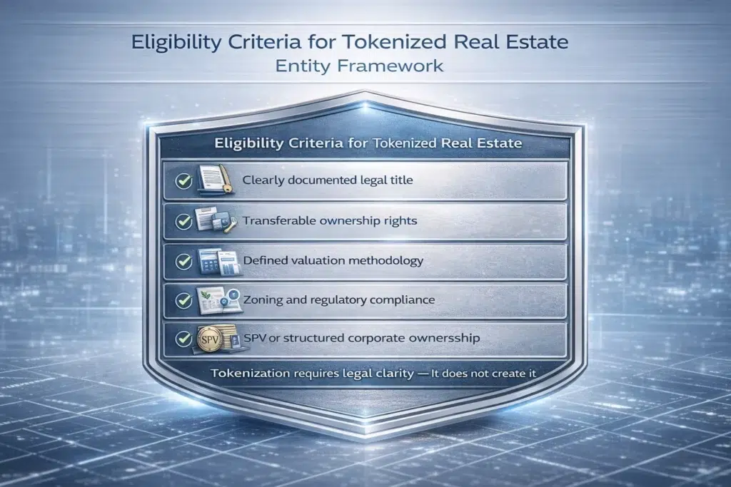 Eligibility criteria for tokenized real estate