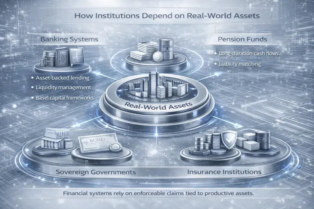 Institutions and their real-world asset links