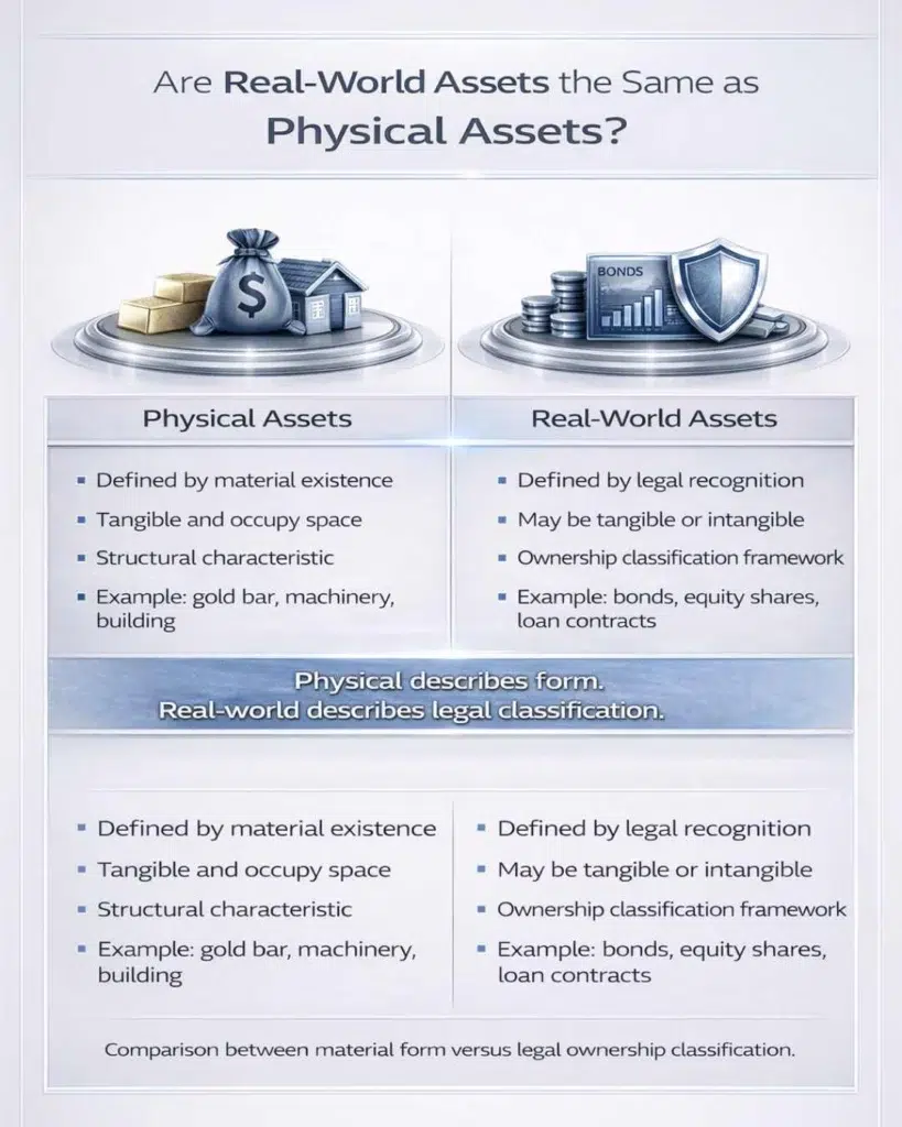 comparison of physical and real-world assets