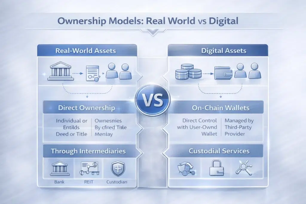 ownership structures of real-world assets vs digital assets