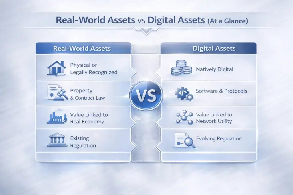 real-world assets vs digital assets comparison
